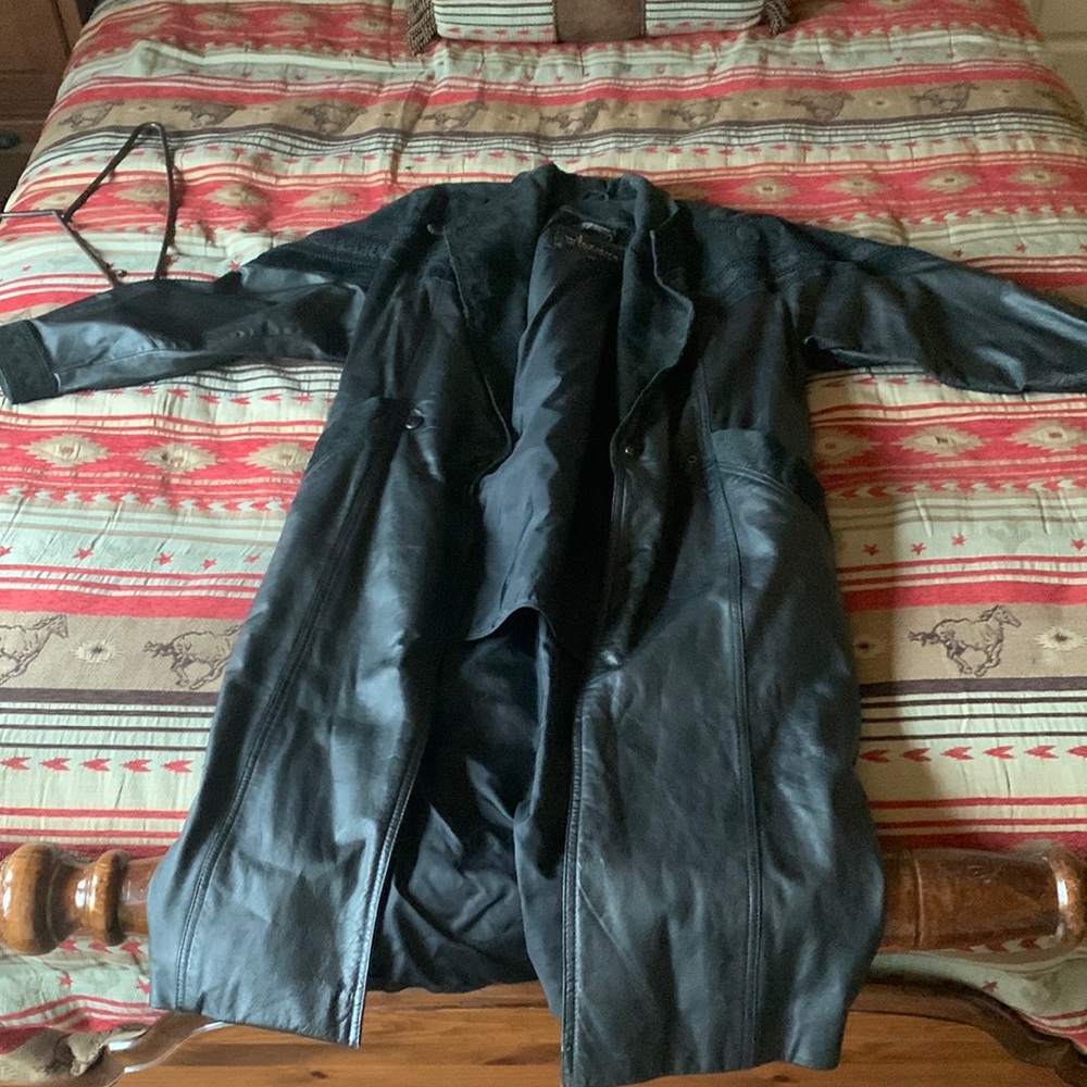 Wilson’s leather trench coat with detachable vest